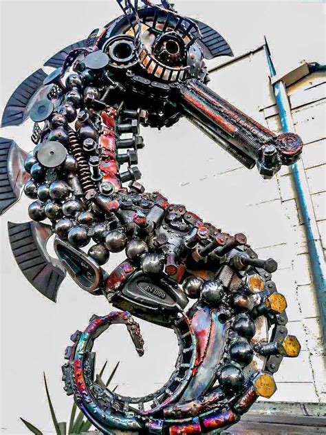 A renewed cultural storm of metal art sculpture using 100% recycled materials