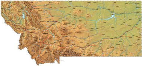 Detailed Map Of Montana Montana State Detailed Map Ma - vrogue.co