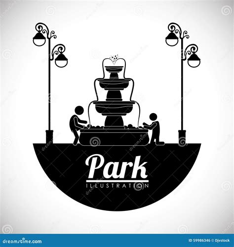 Park design stock vector. Illustration of lifestyle, cheerful - 59986346