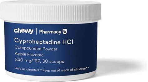 CYPROHEPTADINE HCL COMPOUNDED Powder Apple Flavored for Horses, 240-mg/TSP, 30 scoops - Chewy.com