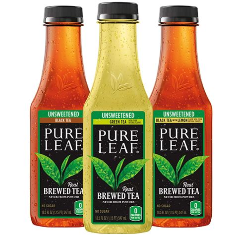 Pure Leaf Iced Tea, 0 Calories Unsweetened Variety Pack, 18.5 Fl Oz ...