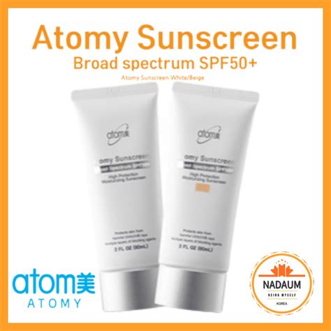 [Atomy] Sunscreen 60ml SPF 50+ PA+++ (Beige/White) | Shopee Malaysia