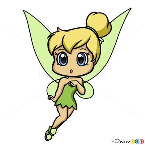 How to Draw Tinker Bell, Chibi | Fairy drawings, Cute disney drawings ...