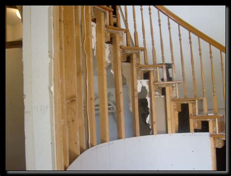 Sheetrock Installation Arched Ceiling and Spiral Staircase