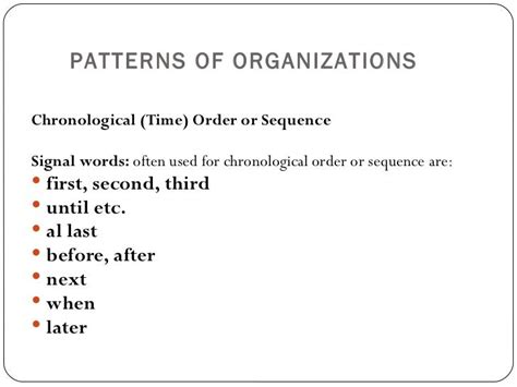 pattern of organization