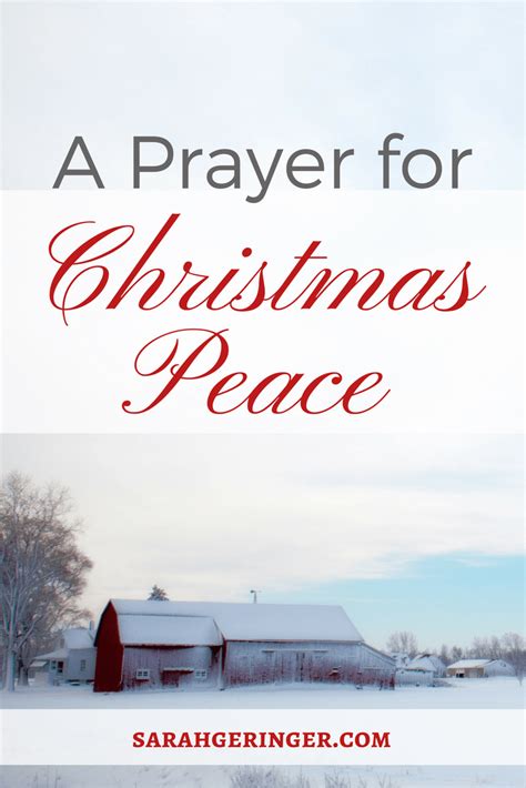 A Prayer for Christmas Peace - Sarah Geringer