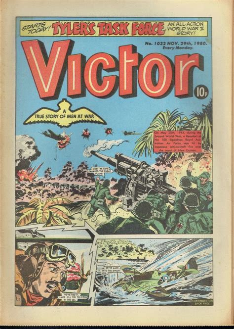 VICTOR UK COMIC NO 1032 NOVEMBER 29TH 1980 THE STORY OF MEN AT WAR - Vintage Magazines