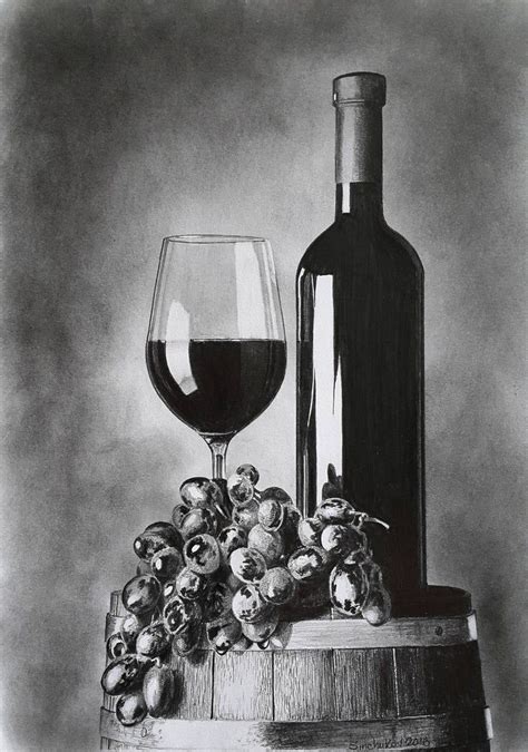 Wine Grapes Still Life Original Pencil Drawing Wall Art - Etsy Canada | Still life pencil ...