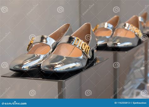 Dior Women`s Shoes, New Collection Window Display Editorial Stock Photo - Image of outfit ...