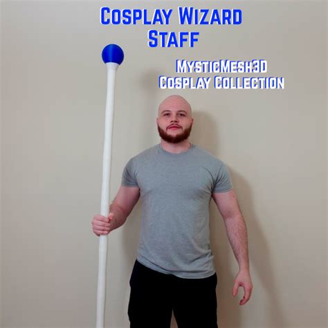 3D Printable Cosplay Wizard Staff (MysticMesh3D) by MysticMesh3D