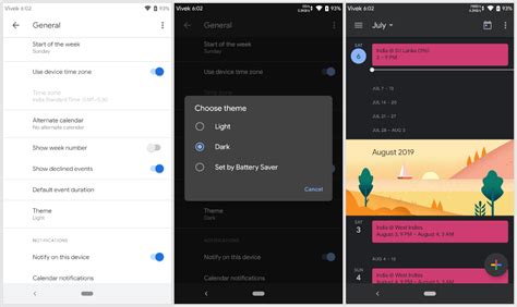 How to Enable Dark Mode in Google Calendar - DroidViews