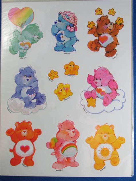 Care Bear Sticker 1 Big Sheet Each Sheet is 9.5 X | Etsy