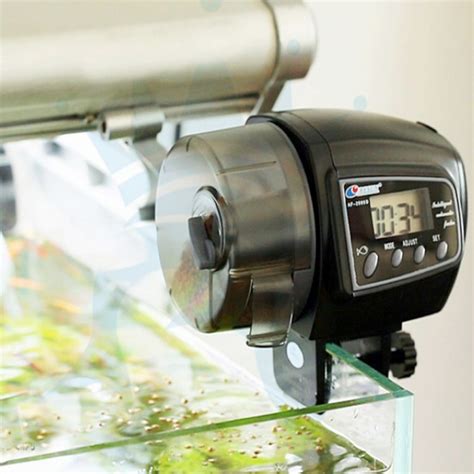 Digital Automatic Fish Feeder PROCHE Aquarium Fish Feeder Fish Tank Pond Auto Food Timer Feeder ...