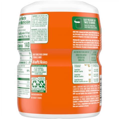 Tang Orange Naturally Flavored Powdered Soft Drink Mix, 20 oz - QFC