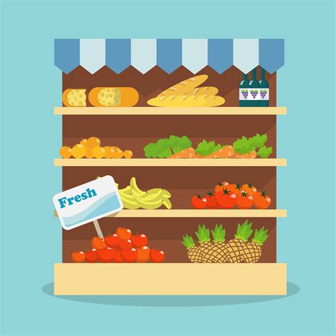 Supermarket food collection 437049 Vector Art at Vecteezy