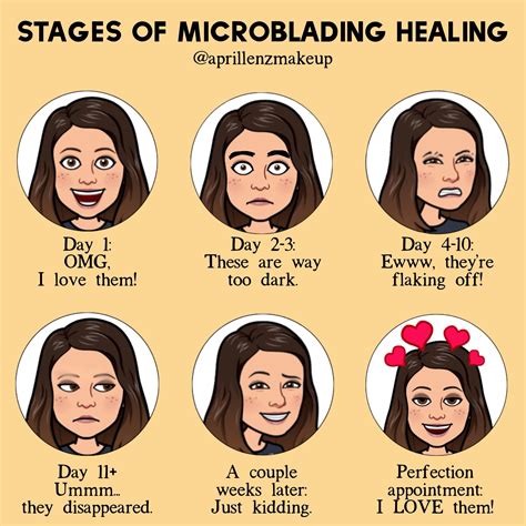 Stages of Microblading Healing | Permanent makeup eyebrows, Microblading, Microblading healing ...