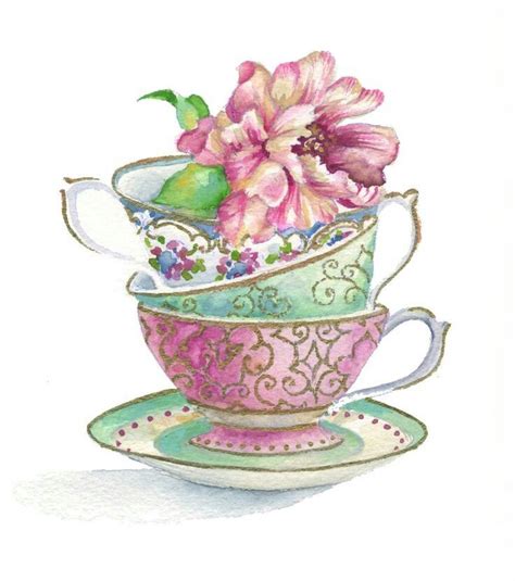 Pin by Elizabeth Carter on Free Printables | Tea cup drawing, Tea cup art, Tea cups vintage