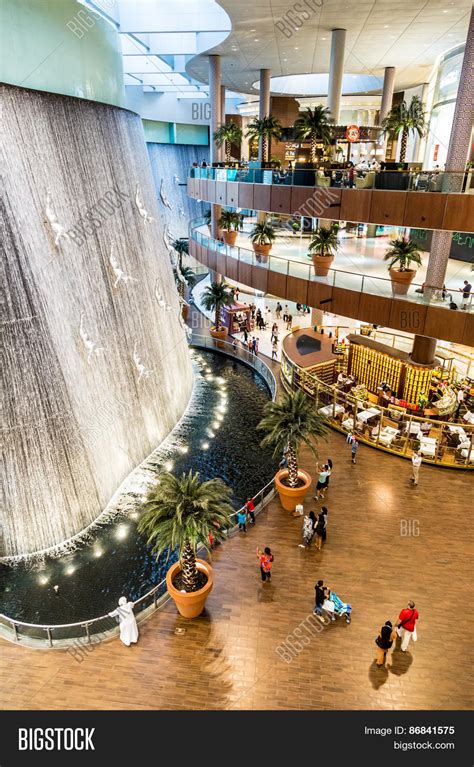 Waterfall Dubai Mall Image & Photo (Free Trial) | Bigstock