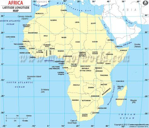 Africa Latitude and Longitude Map | Latitude and longitude map, Map, Africa