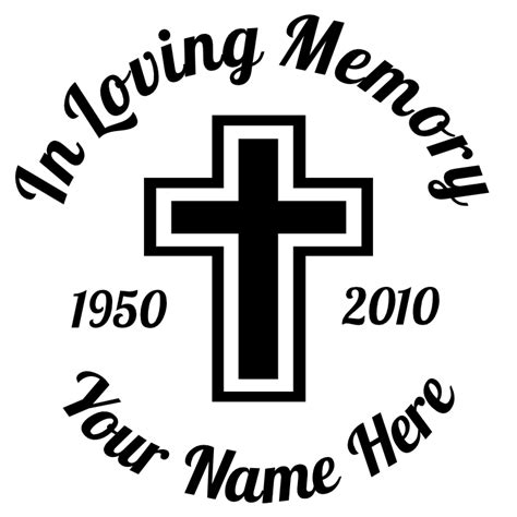 In Loving Memory Cross Sticker