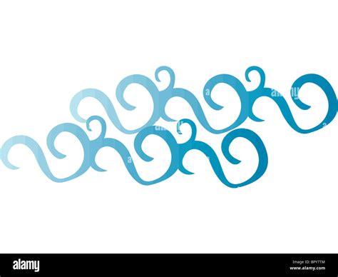 Illustration of waves Stock Photo - Alamy