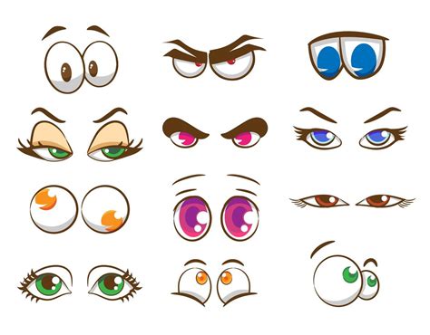 Set of Cartoon Eyes 966029 Vector Art at Vecteezy