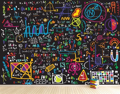 Science Wallpaper Mural / Physics Wallpaper / Scientific Formulas Poster / Scientific ...