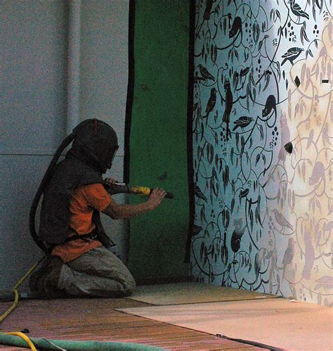 Stencil Blasting | Sandblasting on Alucobond Multiblast Sand… | Flickr