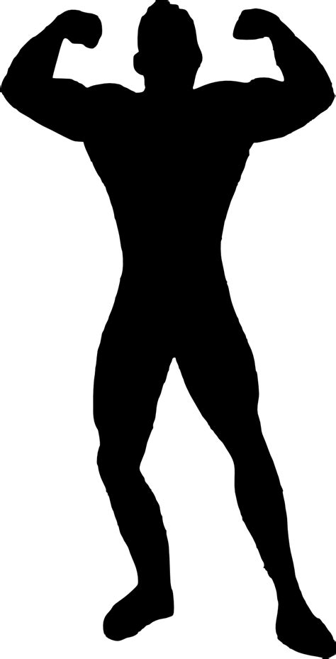 15 Muscle Man Body Builder Silhouette (PNG Transparent) | OnlyGFX.com