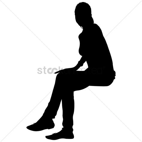 People Sitting Silhouette Vector at Vectorified.com | Collection of ...