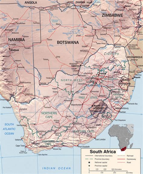 Structure Of South Africa Map