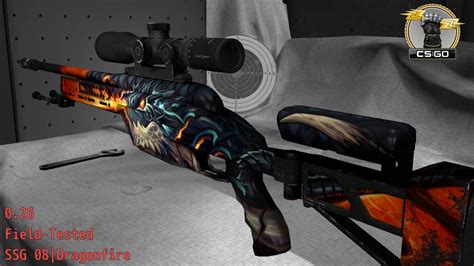 SSG 08 Dragonfire - Skin Wear Preview - YouTube