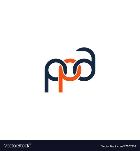 Letters ppa monogram logo design Royalty Free Vector Image