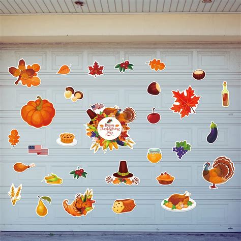 Amazon.com: 30 Pcs Happy Thanksgiving Garage Door Magnet Holiday Garage ...