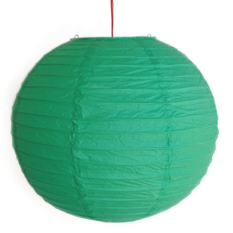 2 Pcs of Green Chinese Paper Lanterns, Green Lanterns, Green Paper Lanterns