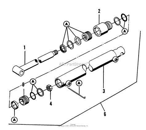 Simplicity 1691309 - Front Loader Parts Diagram for Cylinder Assy. - Bucket