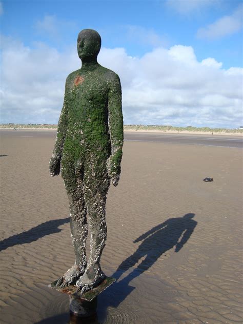 Anthony Gormley, Another Place installation on Crosby Beach UK | Contemporary sculpture art ...