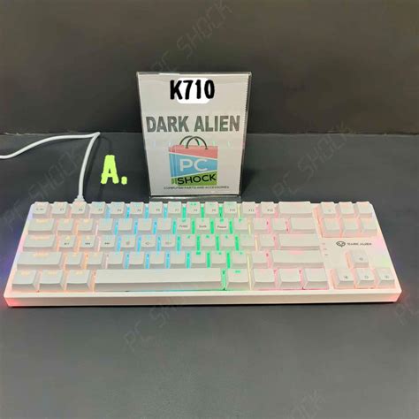 DARK ALIEN K710 WHITE MECHANICAL KEYBOARD (BLUE SWITCH), Computers ...