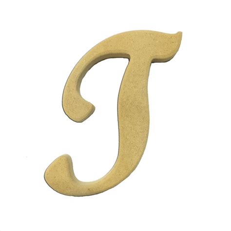 6" Script Cursive Letter T