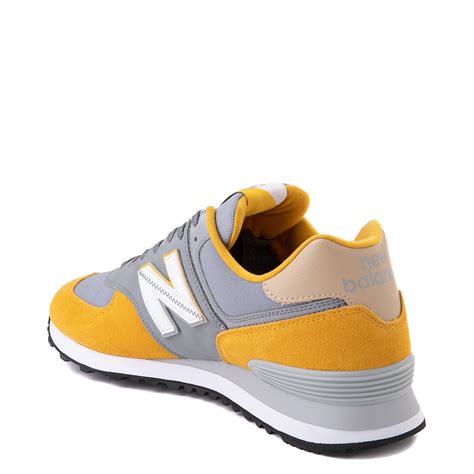 Mens New Balance 574 Athletic Shoe - Yellow / Grey | Journeys