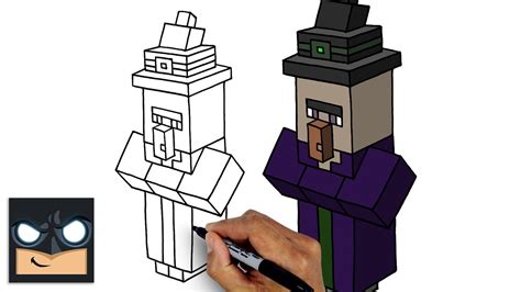 How To Draw MINECRAFT WITCH | Step By Step Tutorial - YouTube