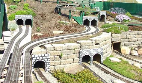 garden railroads layouts | Scale Train Store and Large Layout! | Garden railway, Garden railroad ...