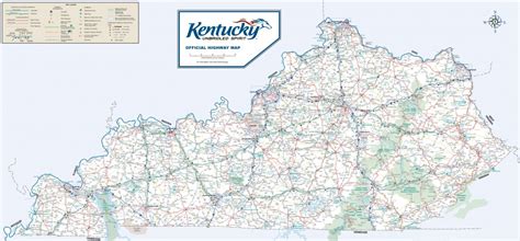 Large Detailed Road Map Of Kentucky - Printable Map Of Kentucky ...