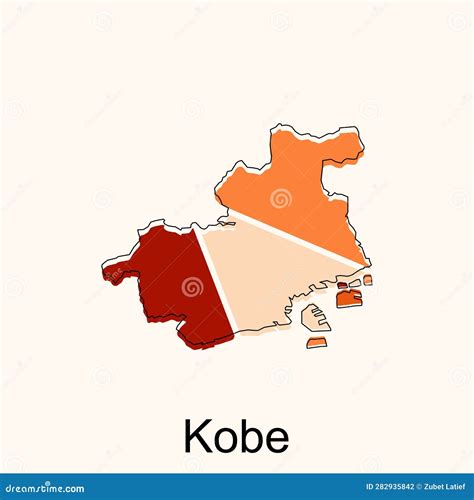 Kobe High Detailed Illustration Map, Japan Map, World Map Country Vector Illustration Template ...