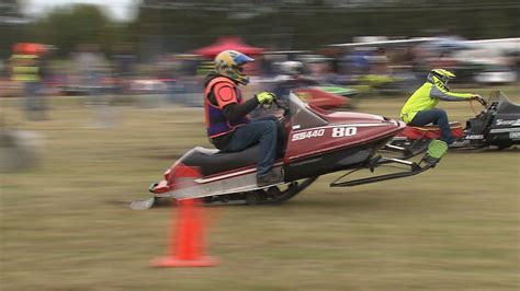 Vintage Snowmobile Drag Races - YouTube