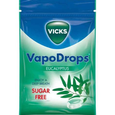 Vicks VapoDrops Eucalyptus Cough Drops 72g - edisonlockup.com