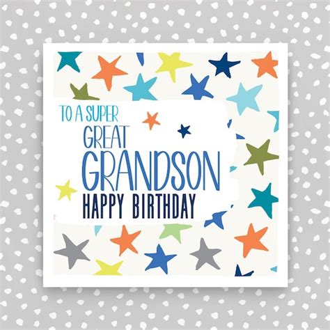 Great Grandson Birthday Card - Etsy