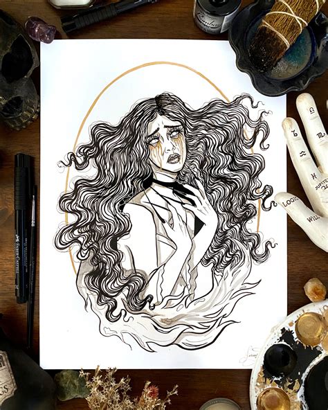 Banshee Inktober Art Print - Etsy