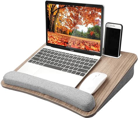 HUANUO Lap Laptop Desk – Portable Lap Desk with Pillow Cushion, Fits up to 15.6 inch Laptop ...