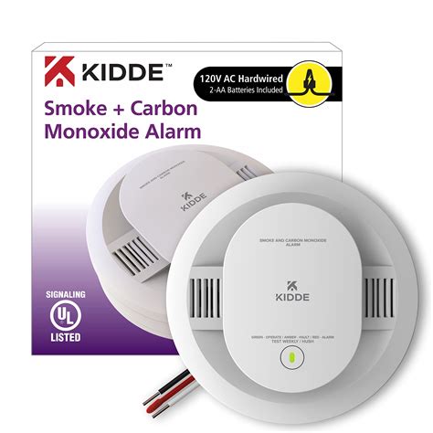 Kidde Hardwired Smoke & Carbon Monoxide Detector, AA Battery Backup ...